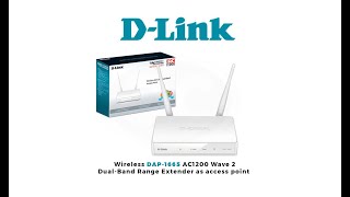 برمجة Wireless DAP-1665 AC1200 Wave 2 Dual-Band Range Extender ك Access Point