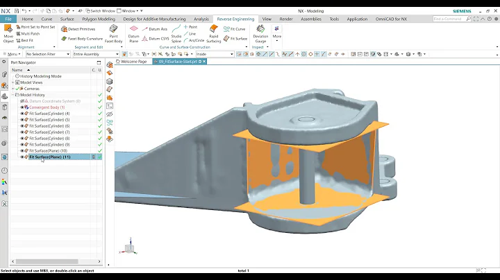 NX Reverse Engineering Fit surface