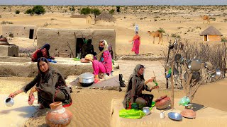 Desert Women Morning Routine In Hot Summer Pakistan Village Life Pakistan Desert Village Food