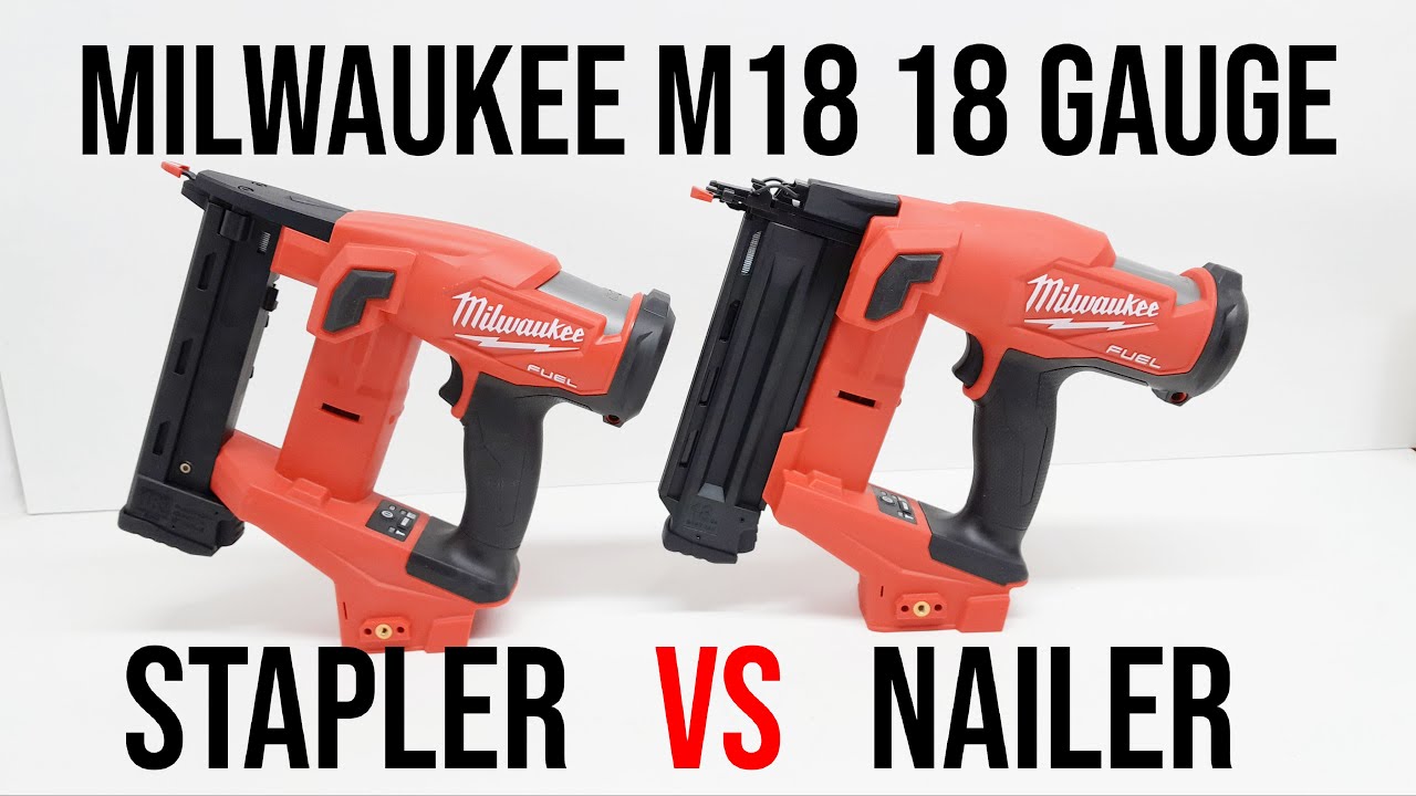 M18 Milwaukee 18ga Brad Nailer VS M18 Milwaukee 18ga Narrow Crown