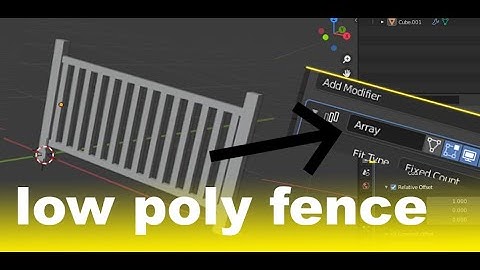 blender tutorial low poly fence in 3 minutes