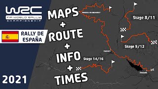 WRC RallyRACC - Rally de España 2021 : Maps : Route : Stage Info : Times