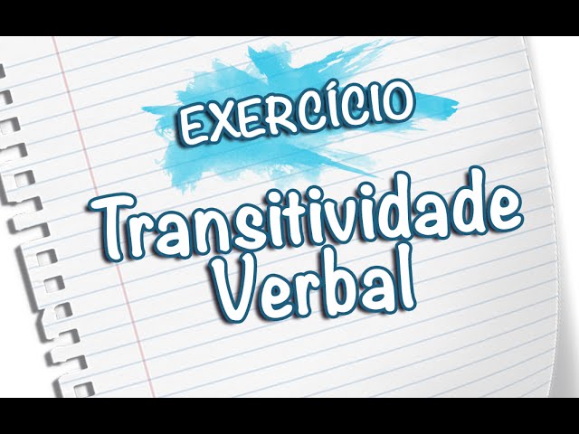 Exercícios sobre verbo com gabarito - Sintaxe