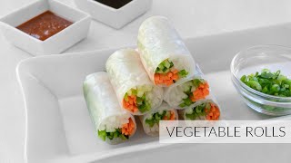 Easy VEGETABLE ROLLS with a dipping sauce | Taste Test