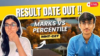 MHT CET 2024 || Result Date0🔥Marks vs Percentile | Colleges at low %tile | MHT CET Result 2024