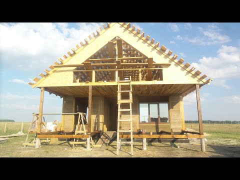 Как построить дом из поддонов своими руками видео