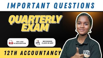 12th Accountancy Quarterly Important questions #12th #accounts