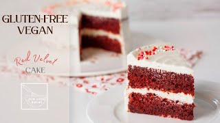 GLUTEN FREE VEGAN Red Velvet Cake | Very easy to make Red Velvet Cake Recipe | NO XANTHAM GUM