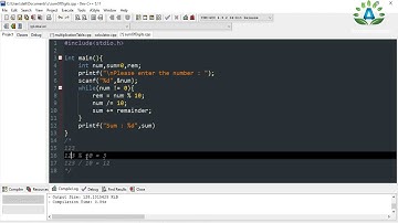 SUM OF DIGIT OF NUMBER IN  C PROGRAMMING|| CPROGRAMMING TUTORIALS