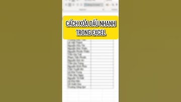 Cách xóa dấu nhanh trong excel 🥰🥰🥰