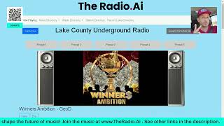 Preview of TheRadio.ai featuring our first station, Lake County Underground Music!
