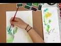 Hyperlapse - Cactus loose wetercolor painting  #shorts