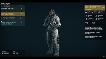Starfield Gameplay, Legendary Repulsing Advanced Mining Spacesuit Drop + Superior Explorer Pack.