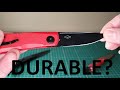 How durable is the black blade finish on the real steel luna  new knife for testing