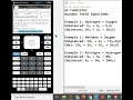 Tinspire CX : Balance Equations in Chemistry