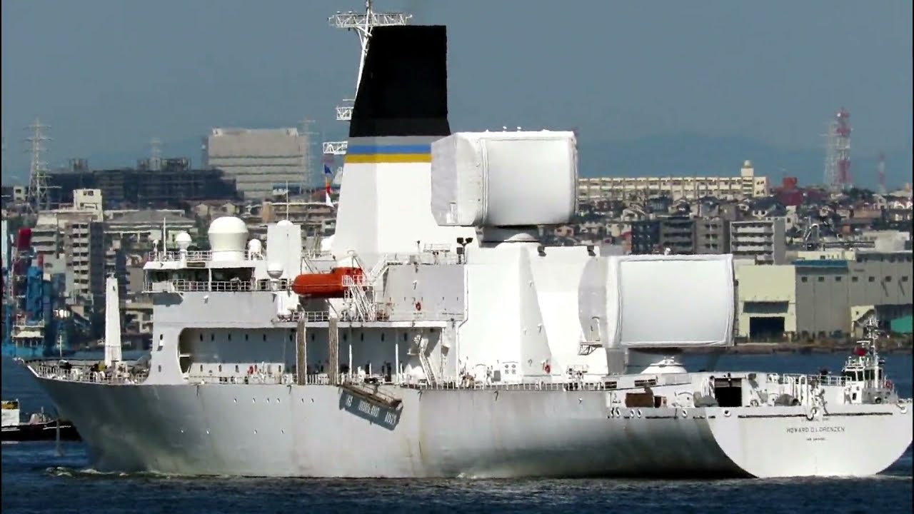 巨大レーダのミサイル追跡艦ハワード O ローレンツェン横浜に Youtube