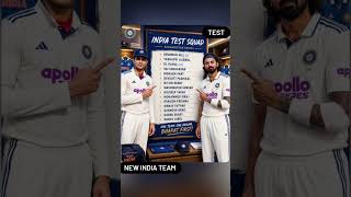 New Test Team #cricket #ipl #test #shorts #yt