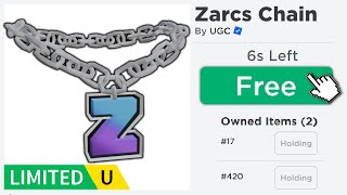 How To Get My 10K Stock Zarcs Chain Free Ugc Limited In Roblox All Steps