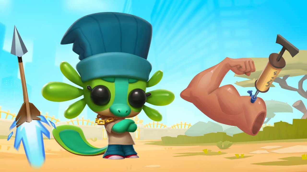 Hype Lizzy using Muscle + Nitro Bow || Larry || Shelly || Zooba