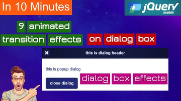 Coding 9 animated transition effects on dialog box using  jquery mobile | jquery mobile animations