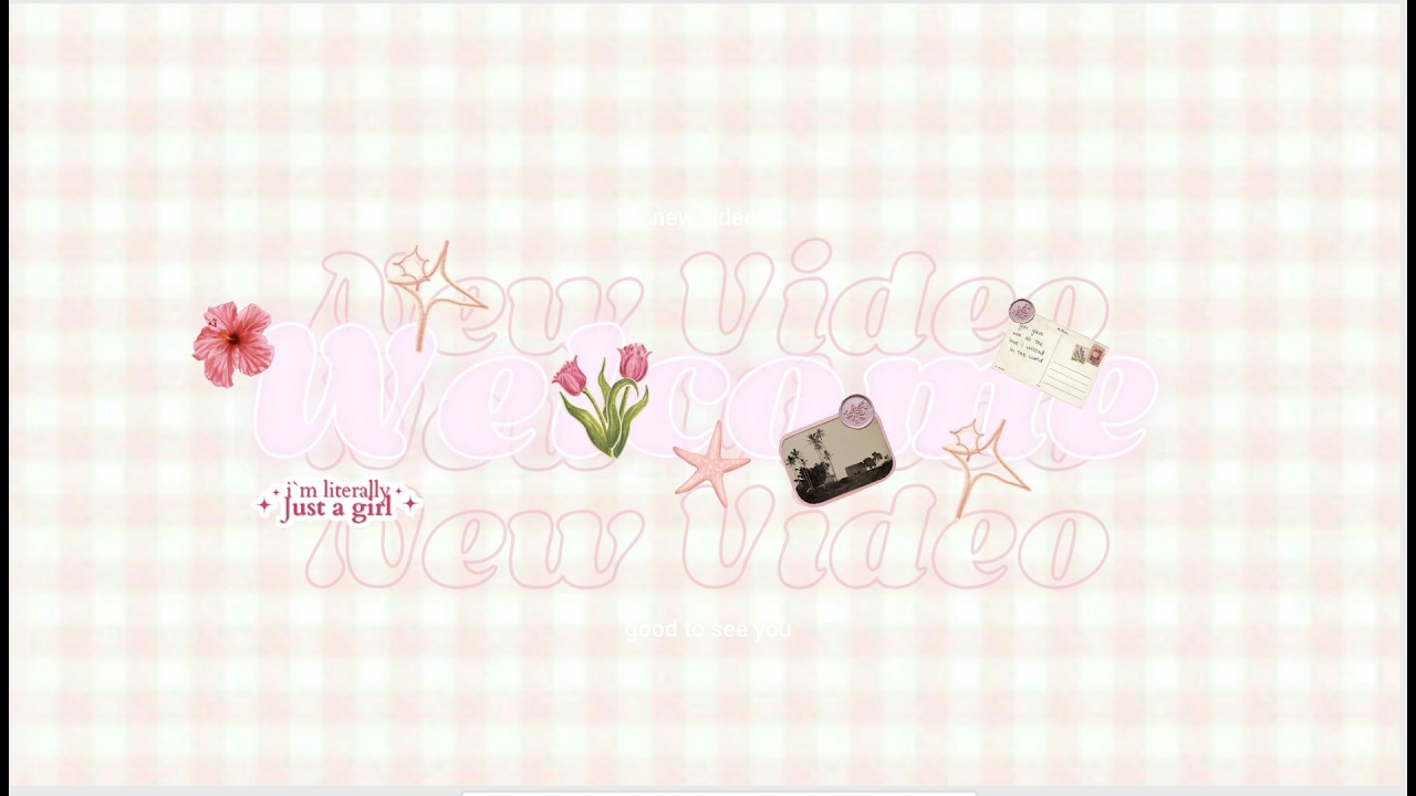 cute 'pink' aesthetic Intro & Outro template | FREE FOR USE - YouTube