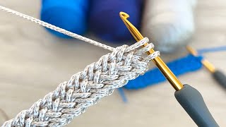 How to make an easy bag handle / how to make a cord from macrame yarn / how to make a crochet cord