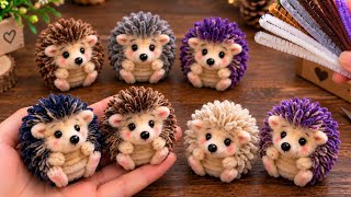 Cute Pipe Cleaner Hedgehog DIY | Easy Animal Craft for Fall | Realistic Mini Hedgehog Craft