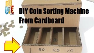 Karton' dan Para Ayırma Makinasi -  Para Ayırıcı DIY Coin Sorting Machine from Cardboard -