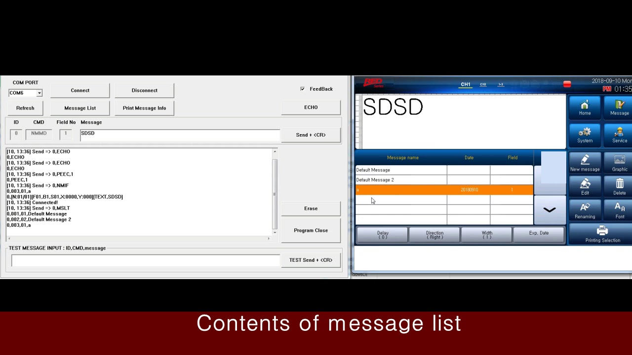 [RED SERIES MARKING]RS232 setting - YouTube