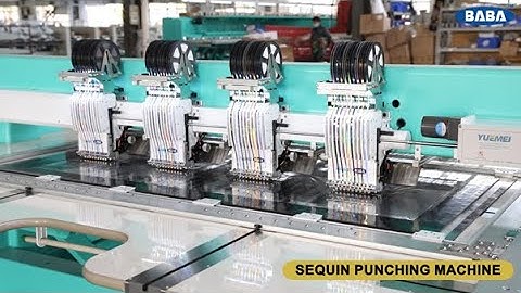 BABA 4 Head Sequin Punching Machine Working | Hotfix Spangle