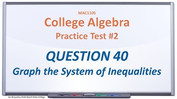 MAC1105 Practice Test #2: Q40, Graph the System of Inequalities