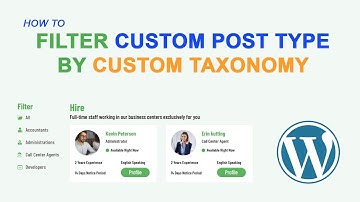 How to filter custom post type by custom taxonomy in WordPress Urdu | Hindi