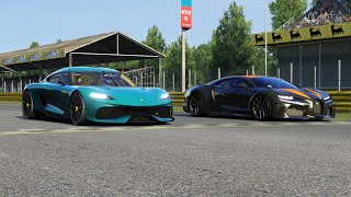 Koenigsegg Gemera vs Bugatti Chiron Super Sport 300+ at Monza Full Course
