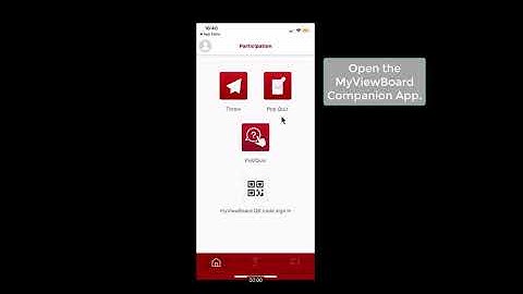 Using the MyViewBoard Companion App to log into MyViewBoard