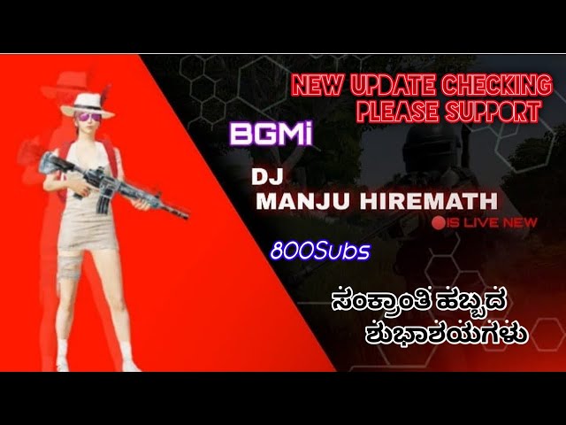 Battleground mobile India | live stream in Kannada | dj manju hiremath YouTube channel class=