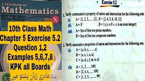 10th Class Math | Chapter 5 Exercise 5.2 | Question 1 and 2 with Examples | QAS Edu | KPK all Boards