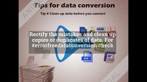 Tips for data conversion