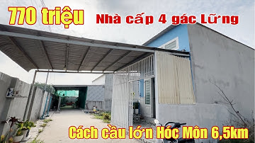 Nhà bán giá rẻ cấp 4 gác lững  770 triệu Mỹ Hạnh Bắc cách Hóc Môn 7km