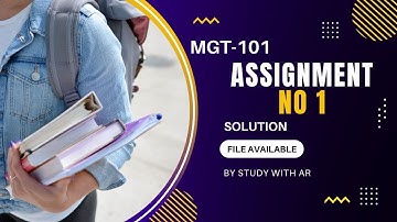 MGT101 Assignment 1 Solution Spring 2022 By AR