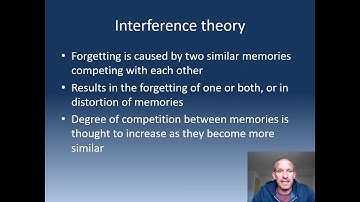Explanations for forgetting: interference