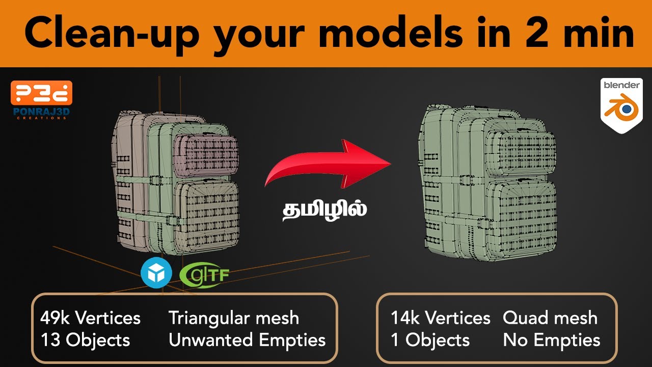 Clean-up your Sketchfab model in 2 minutes | Blender 2.93LTS