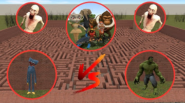 HULK vs HUGGY WUGGY vs SCP 096 in Garry