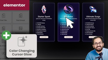 Elementor - Glowing Cursor Changes Color on Hover
