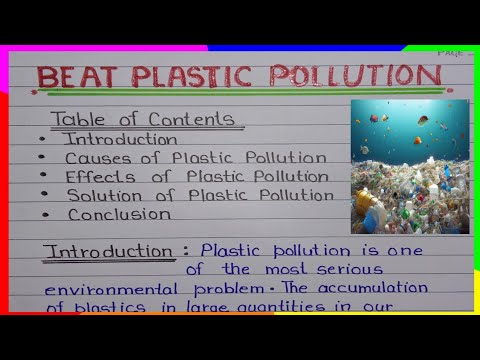 700 words essay on beat plastic pollution