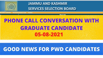Phone Call Conversation With Graduate Candidate|JKSSB Class IV Document Verification|
