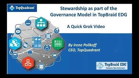 Quick Grok Video: Stewardship as Part of the Governance Model in TopBraid EDG