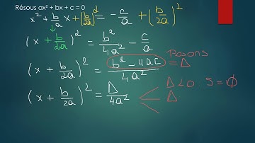 Résoudre l’équation ax² + bx + c = 0