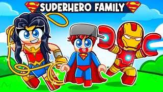 Adopted By SUPERHERO Family in Roblox!