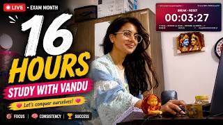 ❤️ 16-Hour Study With Me Live 🤍 UPSC 2027 | Day 184/520 | Pomodoro 60/10 | Virtual Library