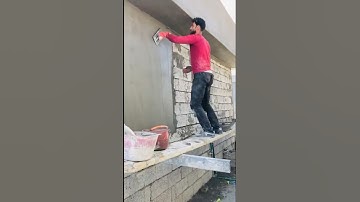 Plastering techniques 👍 #shorts #plaster #shortsfeed #construction #satisfying #skills #amazing